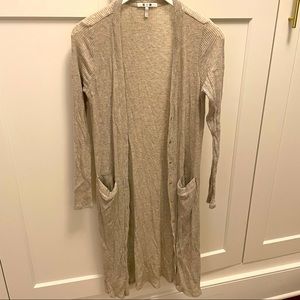 Three Dots Duster Cardigan in Tan / Beige